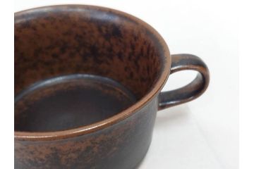 ARABIA FINLAND　Ruska(ルスカ)　Ulla Procope(ウラ・プロコッペ)　それぞれ違った深みのあるブラウンが魅力的なコーヒーカップ&ソーサー4客セット(アラビア、フィンランド、Sモデル、北欧食器、C&S)(R-070853)