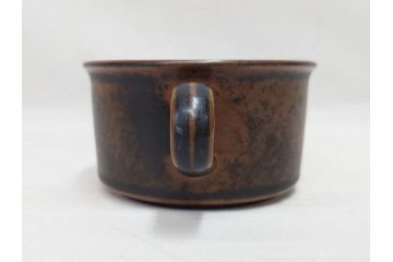 ARABIA FINLAND　Ruska(ルスカ)　Ulla Procope(ウラ・プロコッペ)　それぞれ違った深みのあるブラウンが魅力的なコーヒーカップ&ソーサー3客セット(アラビア、フィンランド、Sモデル、北欧食器、C&S)(R-070854)