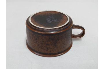 ARABIA FINLAND　Ruska(ルスカ)　Ulla Procope(ウラ・プロコッペ)　それぞれ違った深みのあるブラウンが魅力的なコーヒーカップ&ソーサー3客セット(アラビア、フィンランド、Sモデル、北欧食器、C&S)(R-070854)