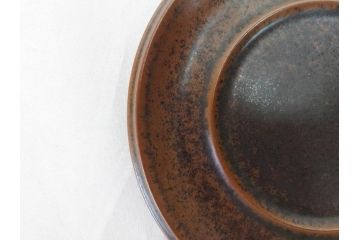ARABIA FINLAND　Ruska(ルスカ)　Ulla Procope(ウラ・プロコッペ)　それぞれ違った深みのあるブラウンが魅力的なコーヒーカップ&ソーサー3客セット(アラビア、フィンランド、Sモデル、北欧食器、C&S)(R-070854)