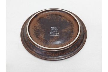 ARABIA FINLAND　Ruska(ルスカ)　Ulla Procope(ウラ・プロコッペ)　それぞれ違った深みのあるブラウンが魅力的なコーヒーカップ&ソーサー3客セット(アラビア、フィンランド、Sモデル、北欧食器、C&S)(R-070854)