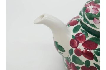 ARABIA FINLAND　希少シリーズ　Purpuri Jenkka(プルプリ イェンカ)　Ulla Procope(ウラ・プロコッペ)　なめらかなフォルムと上品な佇まいが素敵なティーポット&クリーマー&シュガーボウル3点セット(アラビア、フィンランド、Sモデル、ミルクジャー、ミルクポット、北欧食器)(R-070855)