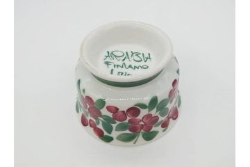 ARABIA FINLAND　希少シリーズ　Purpuri Jenkka(プルプリ イェンカ)　Ulla Procope(ウラ・プロコッペ)　なめらかなフォルムと上品な佇まいが素敵なティーポット&クリーマー&シュガーボウル3点セット(アラビア、フィンランド、Sモデル、ミルクジャー、ミルクポット、北欧食器)(R-070855)