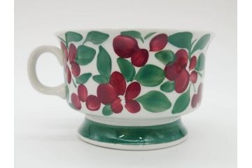 ARABIA FINLAND　希少シリーズ　Purpuri Jenkka(プルプリ イェンカ)　Ulla Procope(ウラ・プロコッペ)　可愛らしいデザインで華やかな雰囲気溢れるカップ&ソーサー3客セット(アラビア、フィンランド、北欧食器、C&S)(R-070856)