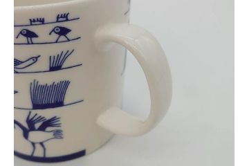 iittala(イッタラ)　廃盤　オイバ・トイッカ50周年記念　バード　イッタラ×つぼいねね　2009　1000個限定　可愛らしいデザインが魅力的なマグカップ2客セット(北欧食器、鳥、ブルー)(R-070861)