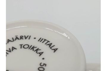 iittala(イッタラ)　廃盤　オイバ・トイッカ50周年記念　バード　イッタラ×つぼいねね　2009　1000個限定　可愛らしいデザインが魅力的なマグカップ2客セット(北欧食器、鳥、ブルー)(R-070861)