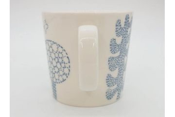 iittala(イッタラ)　廃盤　オイバ・トイッカ50周年記念　バード　イッタラ×つぼいねね　2009　1000個限定　可愛らしいデザインが魅力的なマグカップ2客セット(北欧食器、鳥、ブルー)(R-070861)