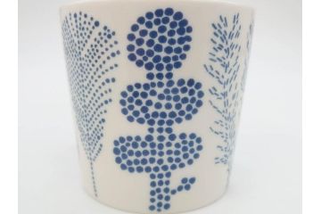iittala(イッタラ)　廃盤　オイバ・トイッカ50周年記念　バード　イッタラ×つぼいねね　2009　1000個限定　可愛らしいデザインが魅力的なマグカップ2客セット(北欧食器、鳥、ブルー)(R-070861)