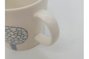 iittala(イッタラ)　廃盤　オイバ・トイッカ50周年記念　バード　イッタラ×つぼいねね　2009　1000個限定　可愛らしいデザインが魅力的なマグカップ2客セット(北欧食器、鳥、ブルー)(R-070861)