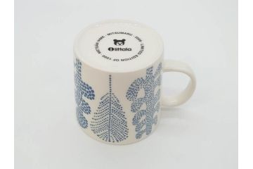 iittala(イッタラ)　廃盤　オイバ・トイッカ50周年記念　バード　イッタラ×つぼいねね　2009　1000個限定　可愛らしいデザインが魅力的なマグカップ2客セット(北欧食器、鳥、ブルー)(R-070861)
