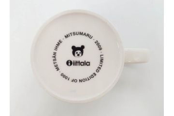 iittala(イッタラ)　廃盤　オイバ・トイッカ50周年記念　バード　イッタラ×つぼいねね　2009　1000個限定　可愛らしいデザインが魅力的なマグカップ2客セット(北欧食器、鳥、ブルー)(R-070861)