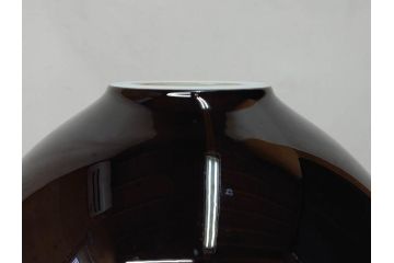 重要無形文化財　人間国宝　柳雨軒　徳田正彦(三代徳田八十吉)　九谷焼　碧明釉　美しい濃淡に思わず見惚れてしまう壺(碧明燿彩、壷、花器、花瓶、花入、共箱付き)(R-070863)