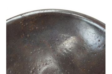 小林東五　對州窯　天目　約26cm　8.6寸　味わい深い和の雰囲気漂う鉢(深皿、和食器、八寸六分、共箱付き)(R-070864)