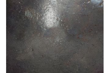 小林東五　對州窯　天目　約26cm　8.6寸　味わい深い和の雰囲気漂う鉢(深皿、和食器、八寸六分、共箱付き)(R-070864)