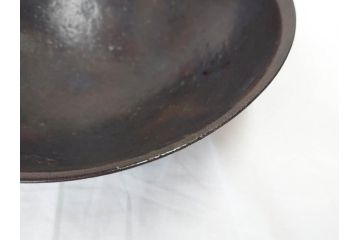 小林東五　對州窯　天目　約26cm　8.6寸　味わい深い和の雰囲気漂う鉢(深皿、和食器、八寸六分、共箱付き)(R-070864)