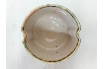 土岐市指定重要無形文化財　永江港史　市の沢窯　織部よばなし　深みのある色味と洗練された意匠が目を惹く蓋碗5客セット(蓋向付、織部焼、和食器、共箱付き)(R-070865)