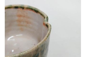 土岐市指定重要無形文化財　永江港史　市の沢窯　織部よばなし　深みのある色味と洗練された意匠が目を惹く蓋碗5客セット(蓋向付、織部焼、和食器、共箱付き)(R-070865)