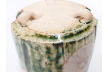土岐市指定重要無形文化財　永江港史　市の沢窯　織部よばなし　深みのある色味と洗練された意匠が目を惹く蓋碗5客セット(蓋向付、織部焼、和食器、共箱付き)(R-070865)