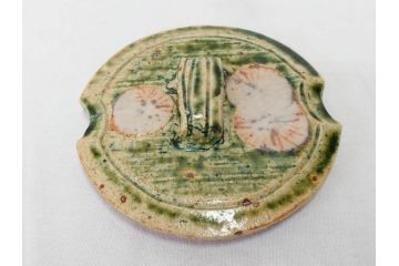 土岐市指定重要無形文化財　永江港史　市の沢窯　織部よばなし　深みのある色味と洗練された意匠が目を惹く蓋碗5客セット(蓋向付、織部焼、和食器、共箱付き)(R-070865)