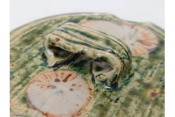 土岐市指定重要無形文化財　永江港史　市の沢窯　織部よばなし　深みのある色味と洗練された意匠が目を惹く蓋碗5客セット(蓋向付、織部焼、和食器、共箱付き)(R-070865)