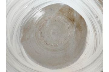 小林東五　對州窯　刷毛目(はけめ)　約21cm　6.9寸　上品な和の趣溢れる平皿(深皿、和皿、和食器、六寸九分、共箱付き)(R-070867)