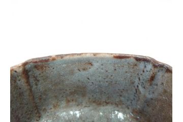 時代物　鼠志野(鼠志埜)　絵柄と色合いが落ち着いた和の雰囲気を醸し出す入隅四方向付5客セット(尾州門戸家伝来、美濃焼、和食器、共箱付き)(R-070870)