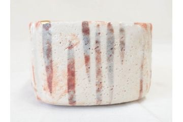 時代物　絵志野(絵志埜)　金継ぎ　優しい色合いが親しみを感じる入隅四方向付5客セット(尾州門戸家伝来、美濃焼、和食器、共箱付き)(R-070871)