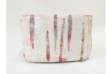 時代物　絵志野(絵志埜)　金継ぎ　優しい色合いが親しみを感じる入隅四方向付5客セット(尾州門戸家伝来、美濃焼、和食器、共箱付き)(R-070871)