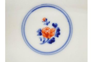 明治期　九谷焼　色絵　龍文　約11cm　3.6寸　食卓を鮮やかに演出する蓋付き茶碗5客セット(三寸六分、和食器)(R-070873)