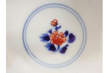 明治期　九谷焼　色絵　龍文　約11cm　3.6寸　食卓を鮮やかに演出する蓋付き茶碗4客セット(三寸六分、和食器)(R-070874)
