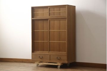 和製ビンテージ　和の空間づくりに取り入れたいシンプルな置き水屋(置水屋、茶水屋、茶箪笥、戸棚、茶棚、収納棚、ヴィンテージ)(R-070909)