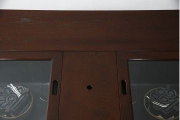 中古　高級品!!　岩手県認定伝統工芸品　南部箪笥　重厚感のある佇まいでお部屋の主役におすすめ!!　欅(ケヤキ)材の大きな囲炉裏テーブルとサイドテーブルのセット(木製火鉢、ダイニングテーブル、食卓、4人掛け、6人掛け、エンドテーブル)(定価約150万円)(R-070915)