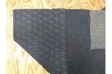 江戸〜明治期　時代物　刺子　野良着(半纏、刺し子、鉄砲袖、古布、藍染、ジャパンビンテージ、ヴィンテージ、古着物)(R-070925)