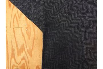 江戸〜明治期　時代物　刺子　野良着(半纏、刺し子、鉄砲袖、古布、藍染、ジャパンビンテージ、ヴィンテージ、古着物)(R-070925)