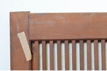 アンティーク建具　上品な佇まいが魅力の裏障子付き格子戸4枚セット(引き戸、障子戸、ガラス帯戸)(R-070927)