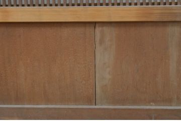 アンティーク建具　上品な佇まいが魅力の裏障子付き格子戸4枚セット(引き戸、障子戸、ガラス帯戸)(R-070927)