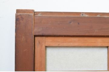 アンティーク建具　上品な佇まいが魅力の裏障子付き格子戸4枚セット(引き戸、障子戸、ガラス帯戸)(R-070927)