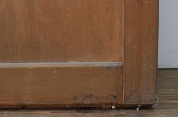 アンティーク建具　上品な佇まいが魅力の裏障子付き格子戸4枚セット(引き戸、障子戸、ガラス帯戸)(R-070927)