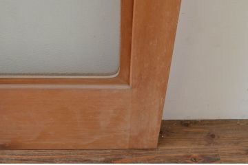 ビンテージ建具　大判　シンプルなデザインが取り入れやすい上質な幅広ガラス戸2枚セット(引き戸、ヴィンテージ)(R-070932)
