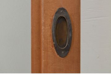 ビンテージ建具　大判　シンプルなデザインが取り入れやすい上質な幅広ガラス戸2枚セット(引き戸、ヴィンテージ)(R-070932)