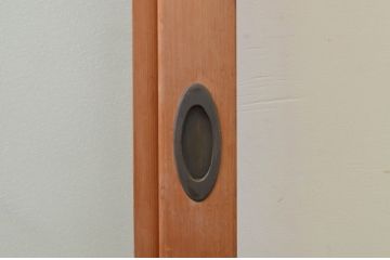 ビンテージ建具　シンプルなデザインが取り入れやすい上質な大判ガラス戸2枚セット(引き戸、ヴィンテージ)(R-070933)