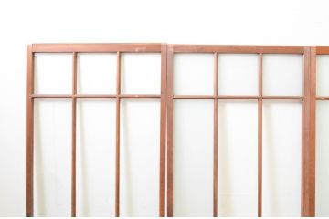 アンティーク建具　どこか懐かしい雰囲気漂うガラス戸4枚セット(引き戸)(R-070934)