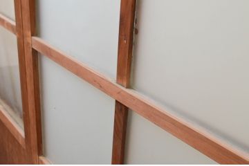 アンティーク建具　どこか懐かしい雰囲気漂うガラス戸4枚セット(引き戸)(R-070934)