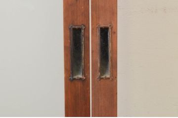 アンティーク建具　どこか懐かしい雰囲気漂うガラス戸4枚セット(引き戸)(R-070934)