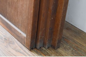 アンティーク建具　どこか懐かしい雰囲気漂うガラス戸4枚セット(引き戸)(R-070934)