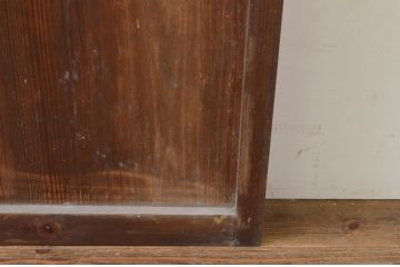 アンティーク建具　レトロな雰囲気漂うガラス戸2枚セット(引き戸)(R-070935)