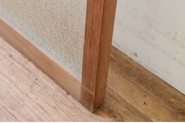 アンティーク建具　どこか懐かしい雰囲気漂う幅狭ガラス戸1枚(引き戸)(R-070936)