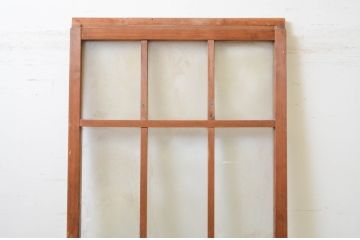 アンティーク建具　どこか懐かしい雰囲気漂う幅狭ガラス戸1枚(引き戸)(R-070936)