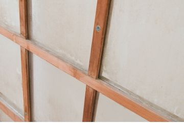 アンティーク建具　どこか懐かしい雰囲気漂う幅狭ガラス戸1枚(引き戸)(R-070936)