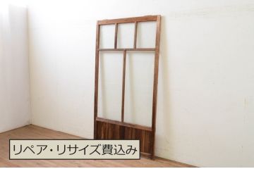 アンティーク建具　大正ロマンの雰囲気漂うガラス戸1枚(引き戸)(R-070937)